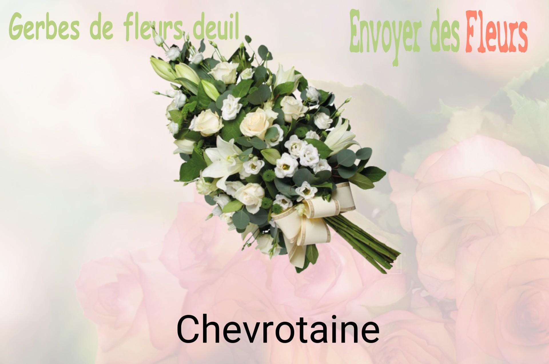 Gerbe de fleurs de deuil livrée à Chevrotaine